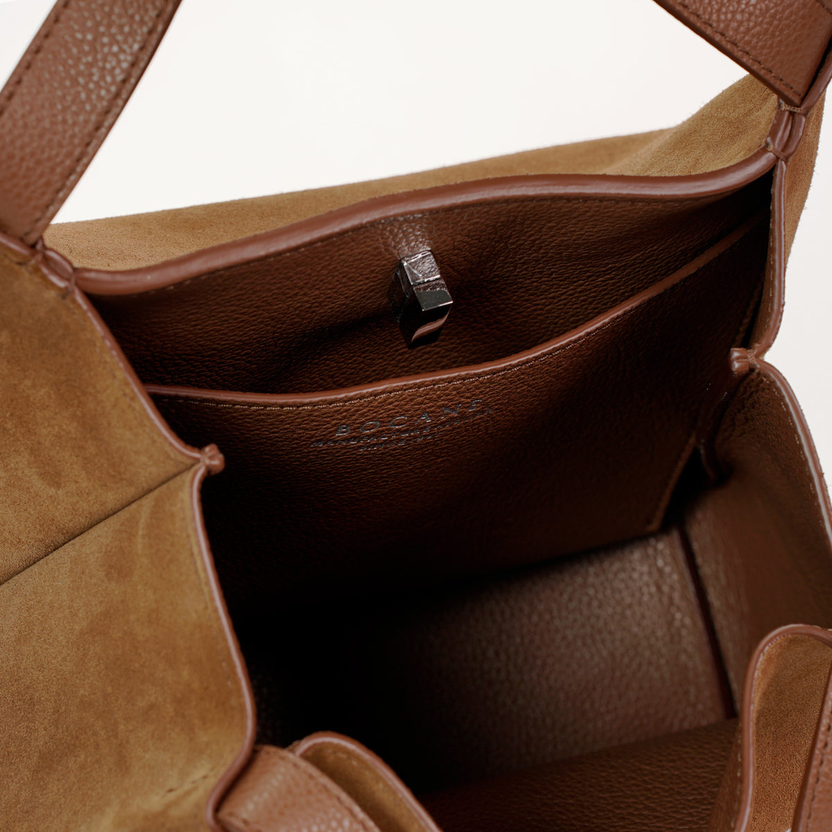 Rêve Bag, Suede and Textured Leather, Caramel