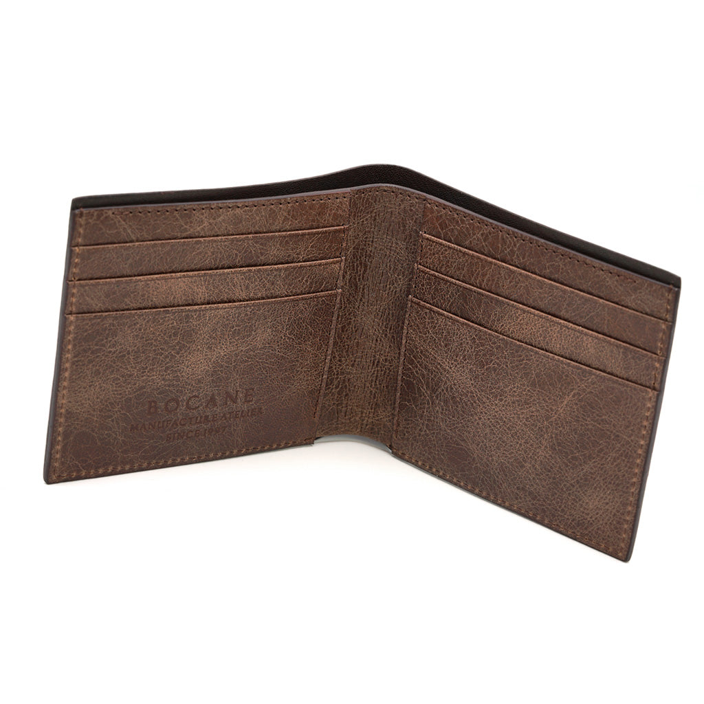 Brown Slim Leather Wallet, Antique Finish