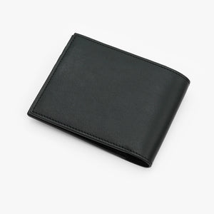 Slim Wallet, Black Full Grain Leather