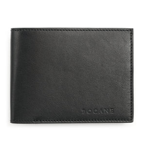 Slim Wallet, Black Full Grain Leather