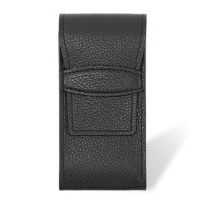 Watch Case, in Black Textured Leather