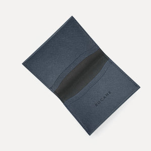 Libre Card Case, Navy Blue Saffiano Leather 