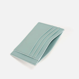 Full Grain Leather Wallet, Extra Slim, Blue Aqua