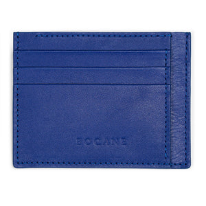 Full Grain Leather Wallet, Extra Slim, Blue