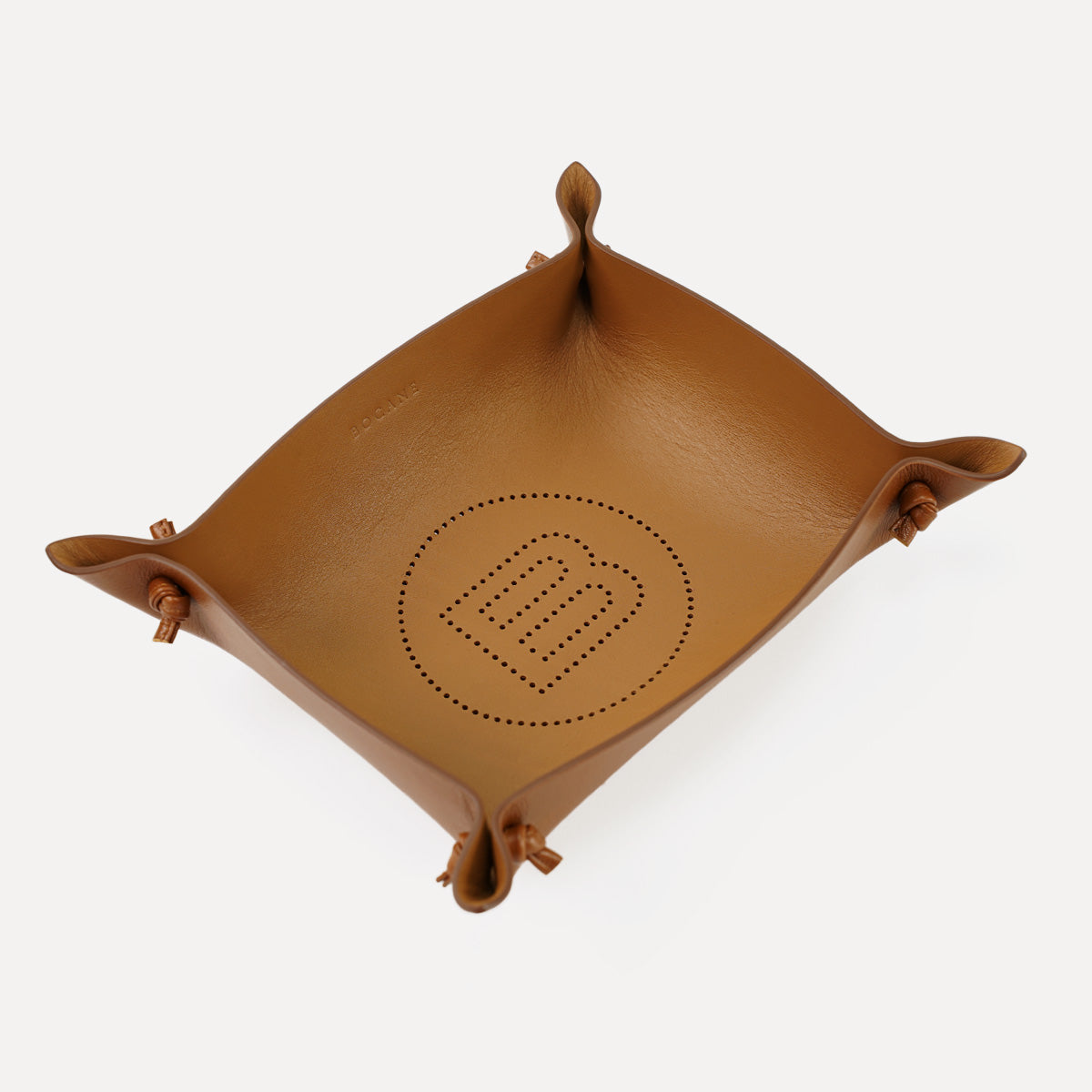 Fine Leather Tray, Cognac Full-Grain