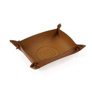 Fine Leather Tray, Cognac Full-Grain