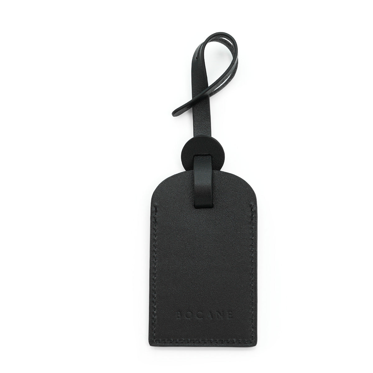 Bright Red Leather Luggage Tag 