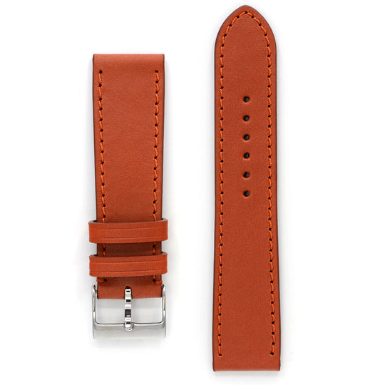 Rust Marble Leather Wristband, Tone-on-tone Sewing, Medium Length