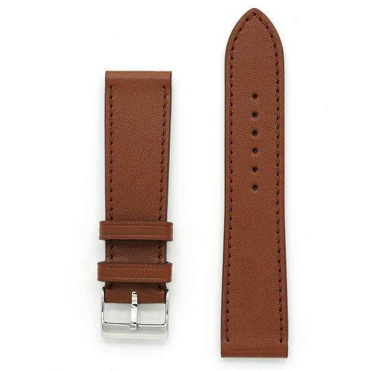 Watch Band, Full-Grain Woody Brown Leather, Tone-on-Tone Stitch