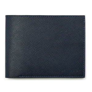 Portofel Slim din Piele Saffiano Albastru-Navy